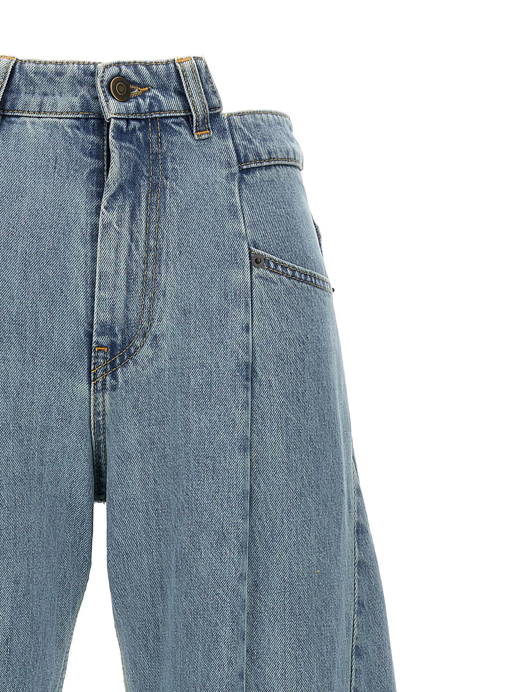 Light Blue Wide Leg Cotton Jeans