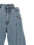 Light Blue Wide Leg Cotton Jeans