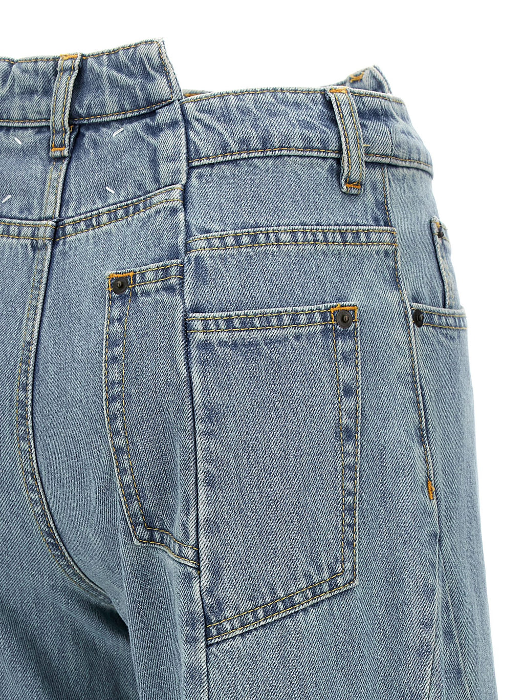 Light Blue Wide Leg Cotton Jeans