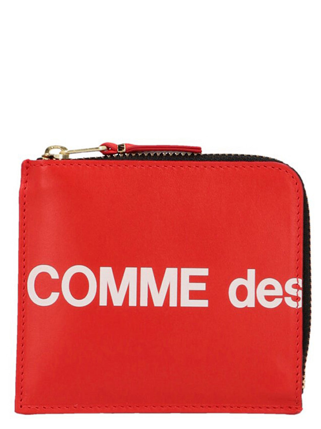 Red Cowhide Logo Cardholder
