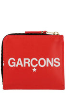 Red Cowhide Logo Cardholder