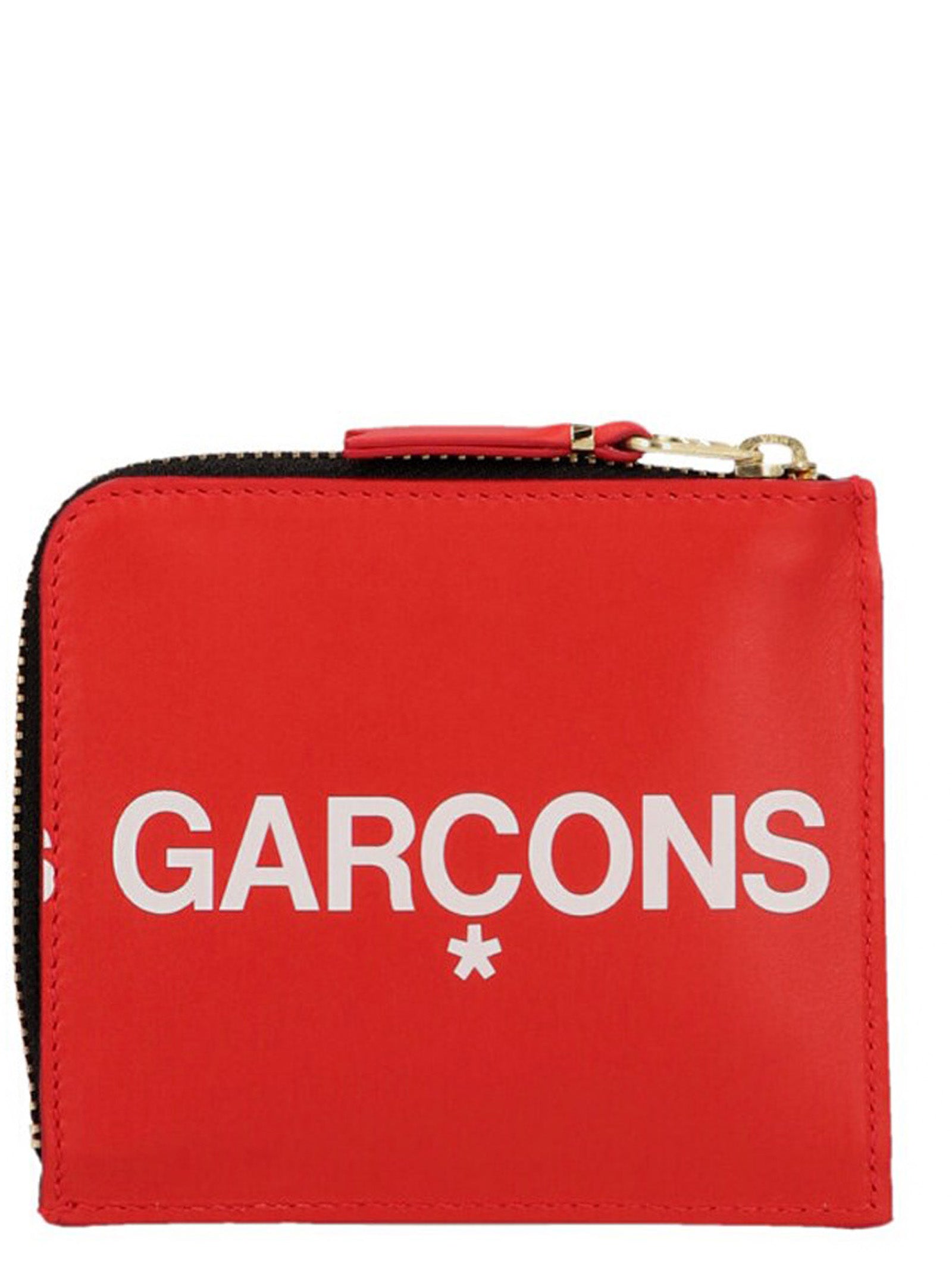 Red Cowhide Logo Cardholder