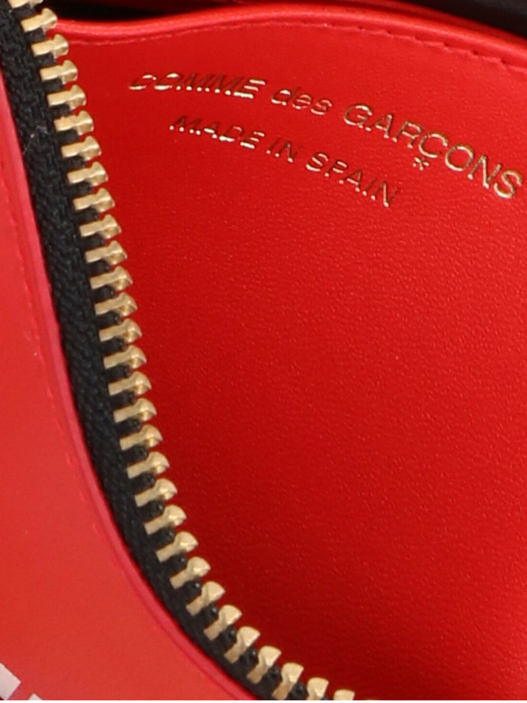 Red Cowhide Logo Cardholder