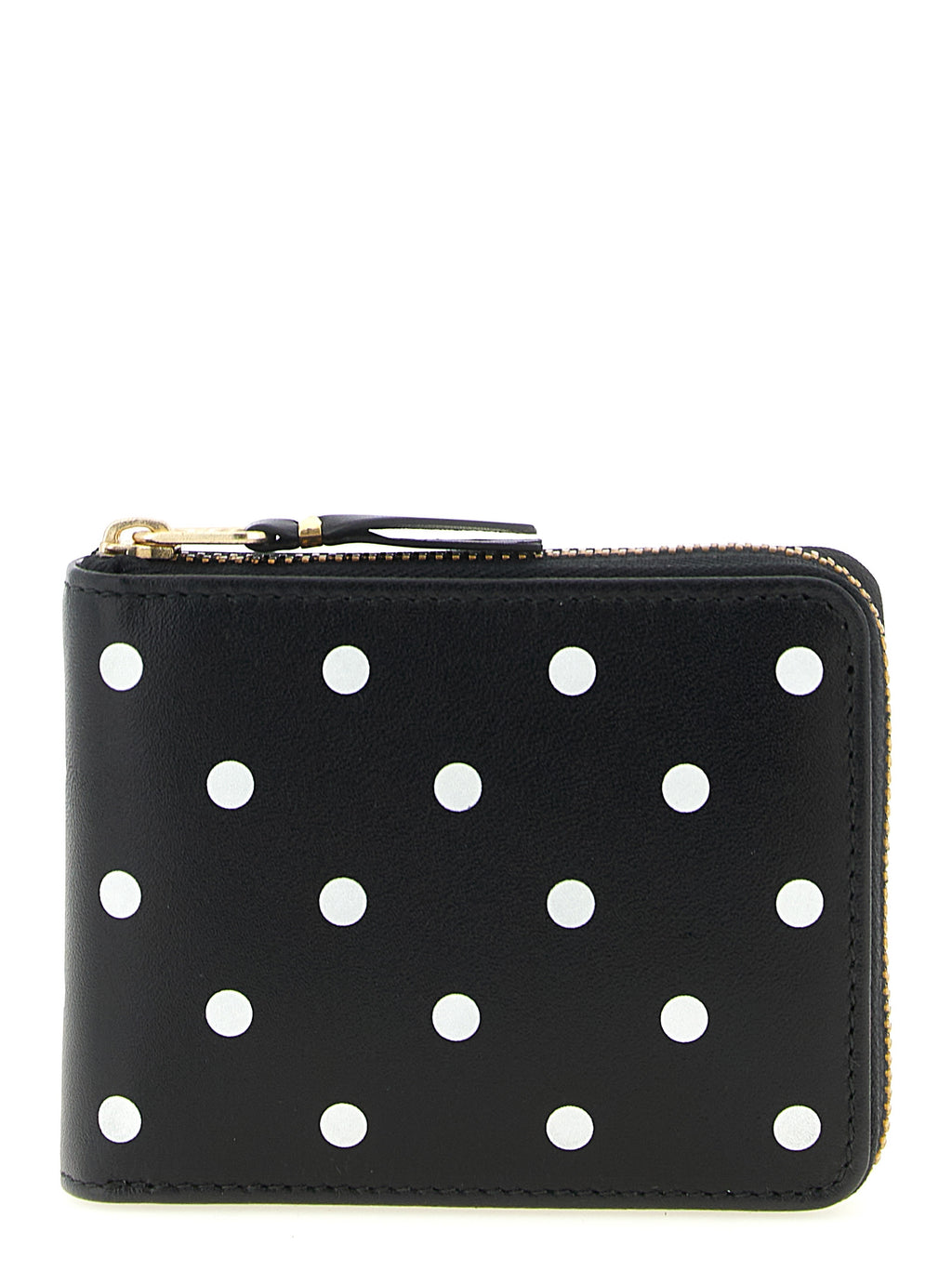 Bicolor Polka Dot Leather Cardholder