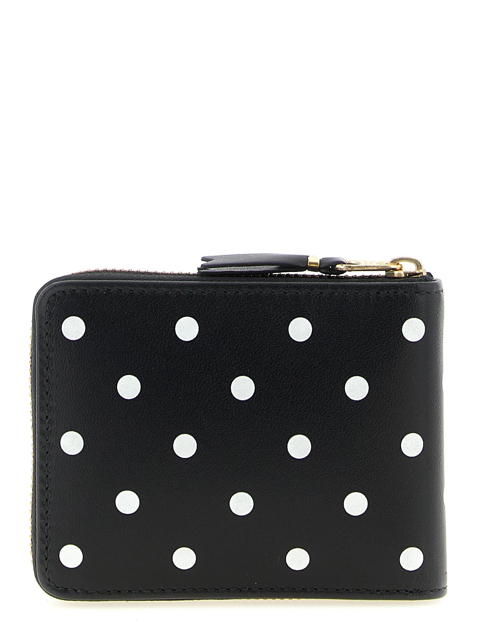 Bicolor Polka Dot Leather Cardholder