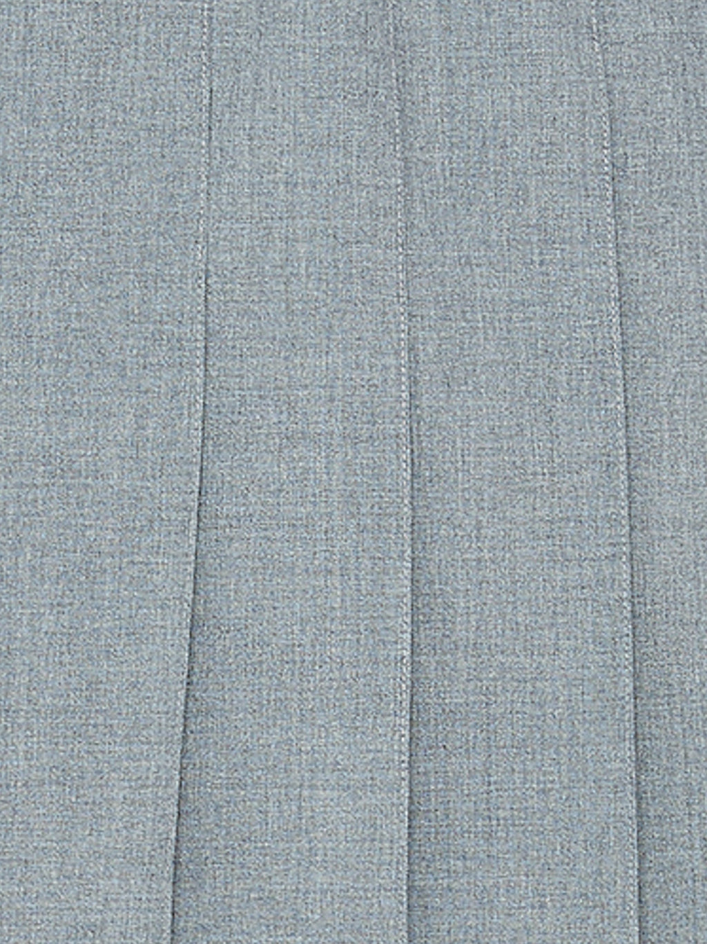 Gray Wool Pleated Skirt with Signature Tricolor Band
