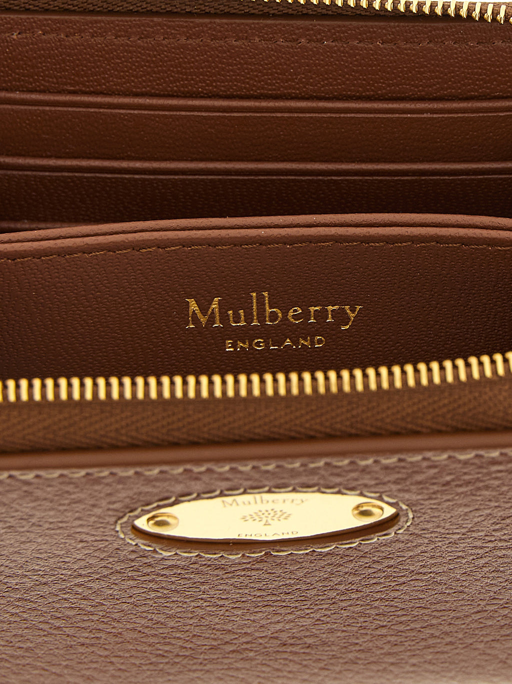 Bovine Leather Zip-Around Cardholder