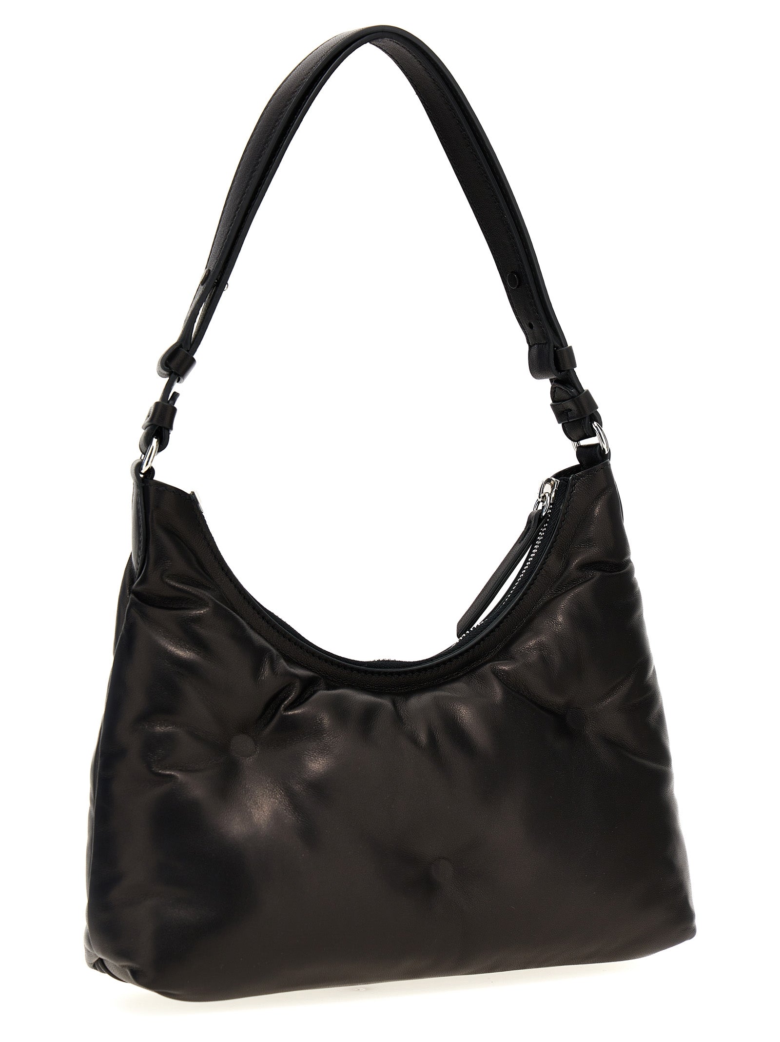 Quilted Lamb Leather Glam Slam Small Hobo Bag