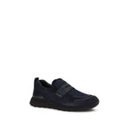 Blue Calfskin Sport Mesh Loafers