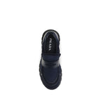 Blue Calfskin Sport Mesh Loafers