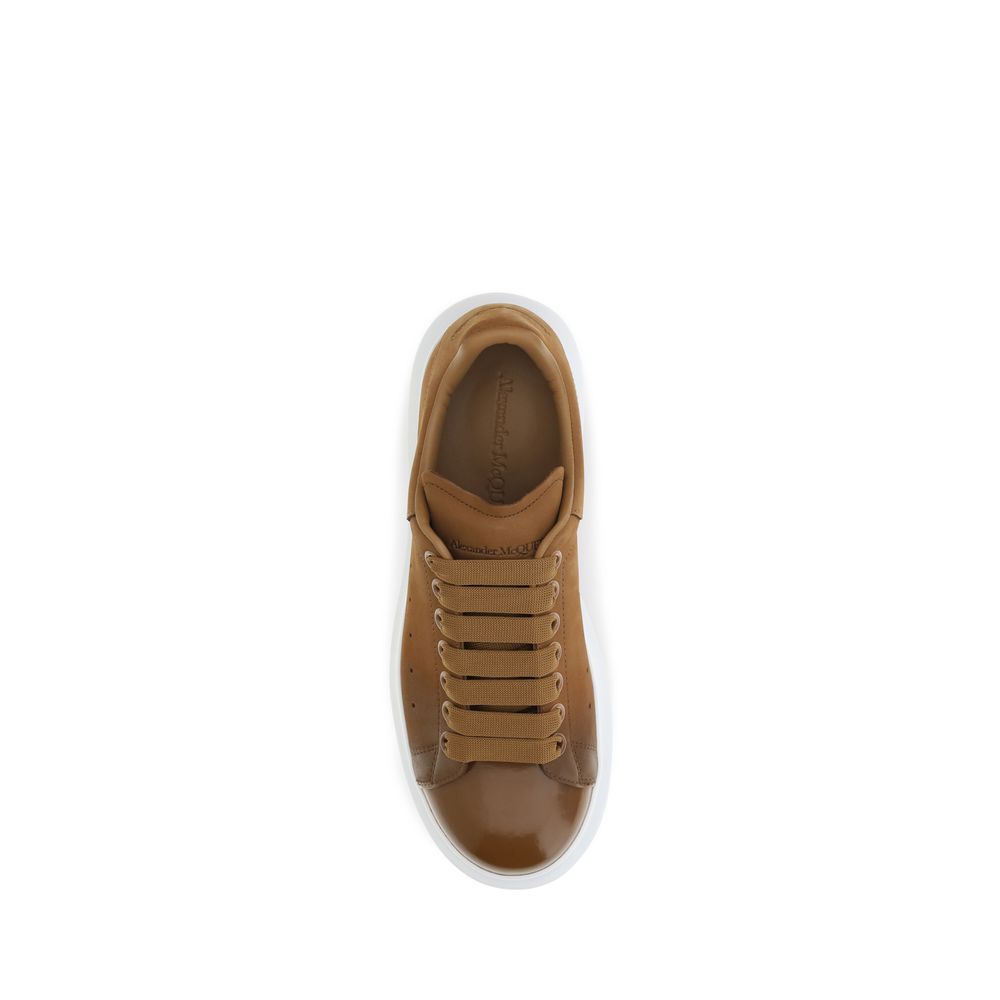 Oversized Brown Calfskin Chunky Sneakers