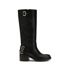 Black Calfskin Dakota Boots