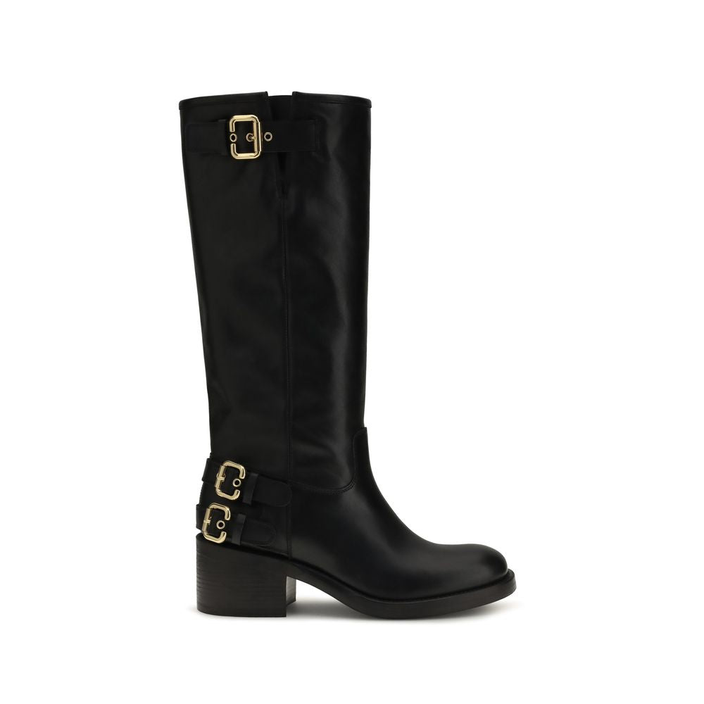 Black Calfskin Dakota Boots