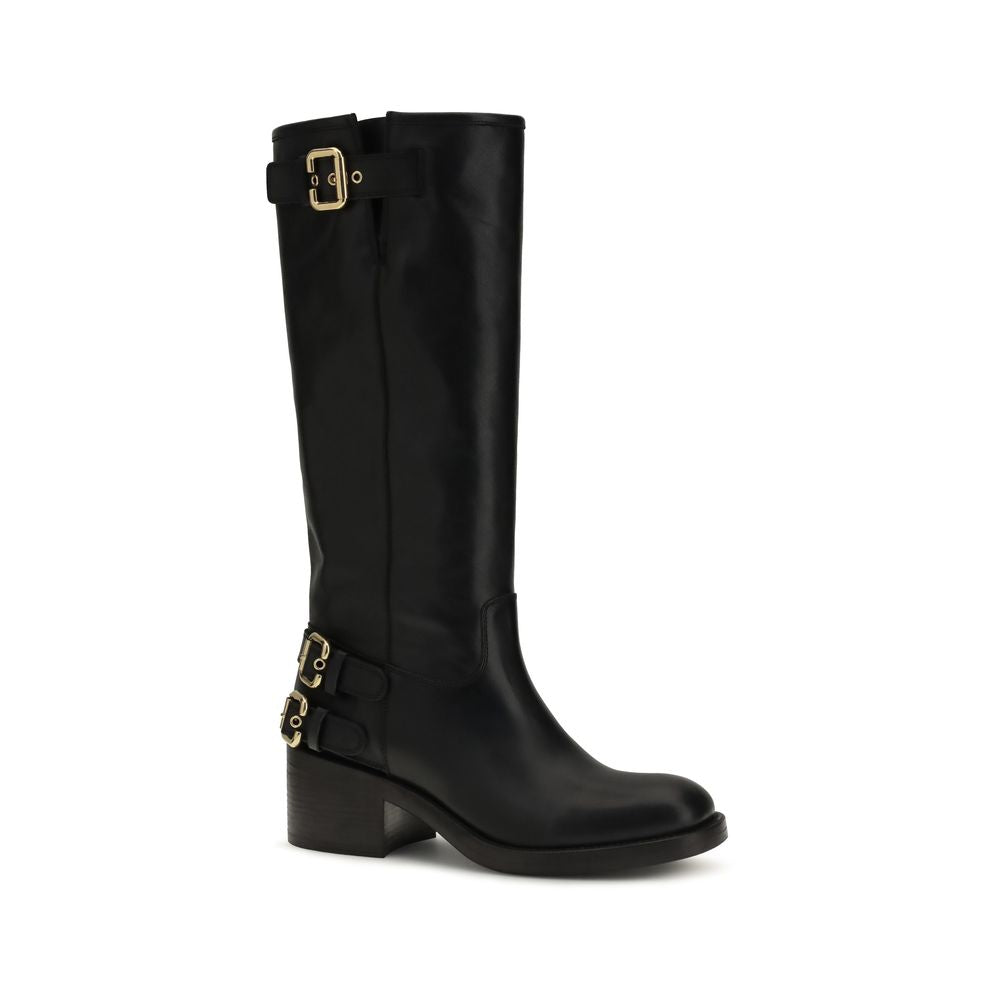 Black Calfskin Dakota Boots