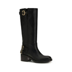 Black Calfskin Dakota Boots