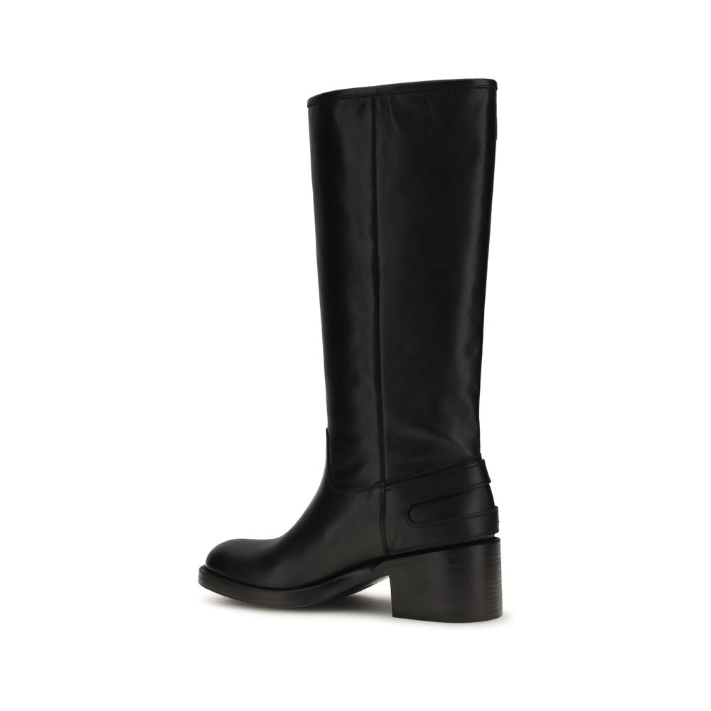 Black Calfskin Dakota Boots