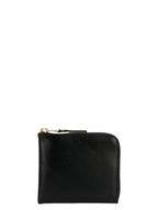 Black Calfskin Zip-Around Wallet