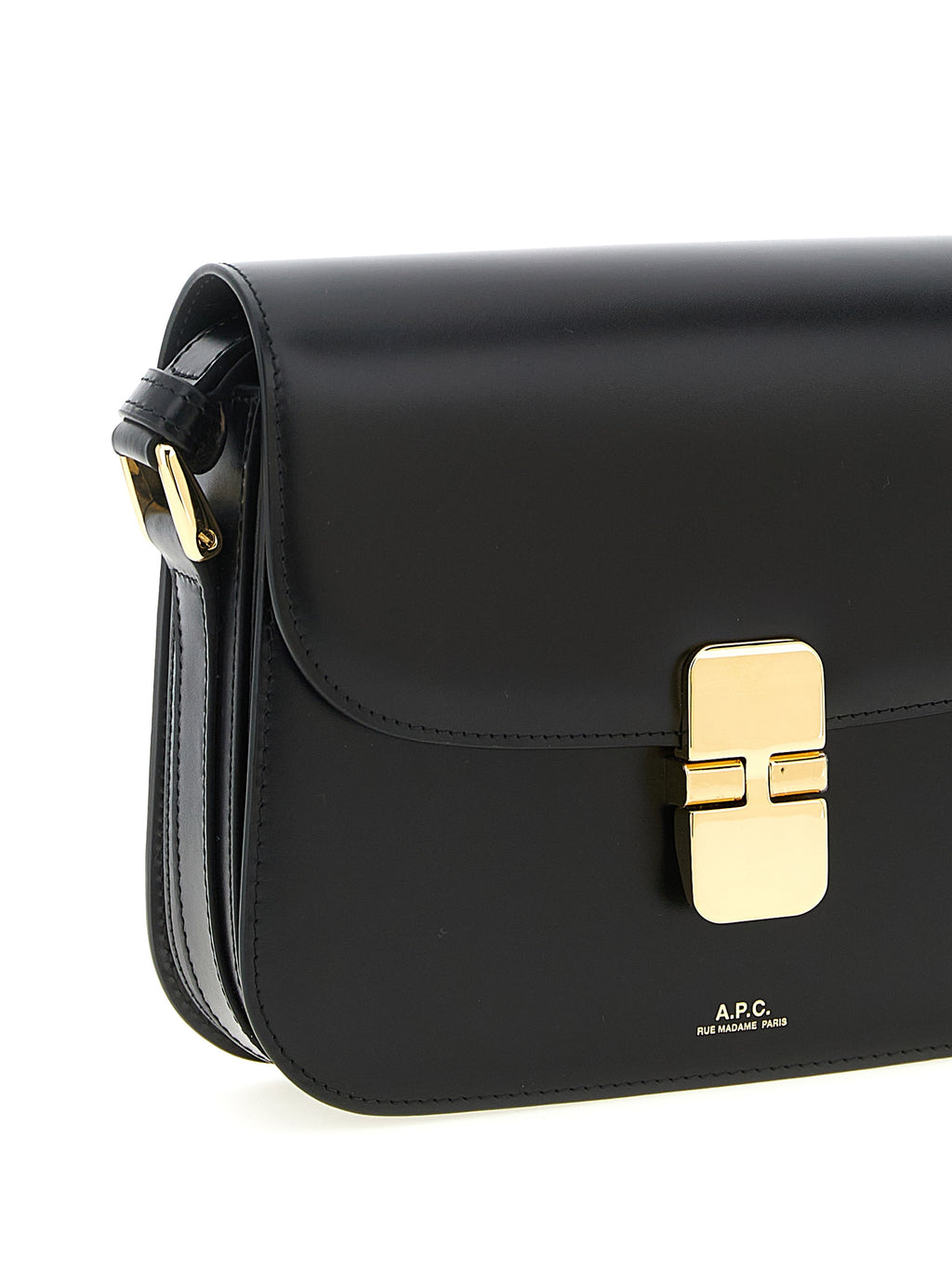 Black Cowhide Grace Small Crossbody Bag
