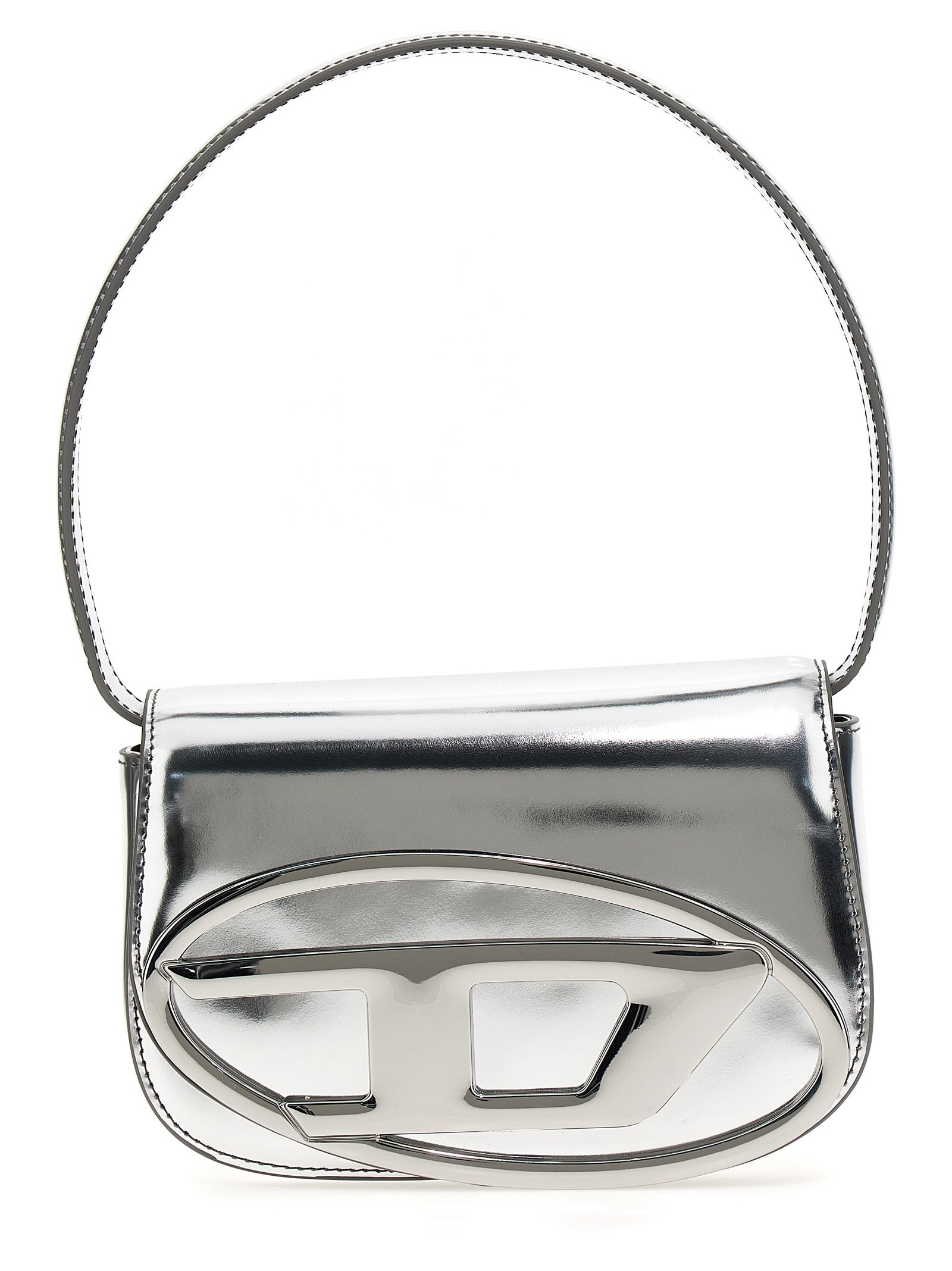 Silver Cowhide 1DR Shoulder Bag