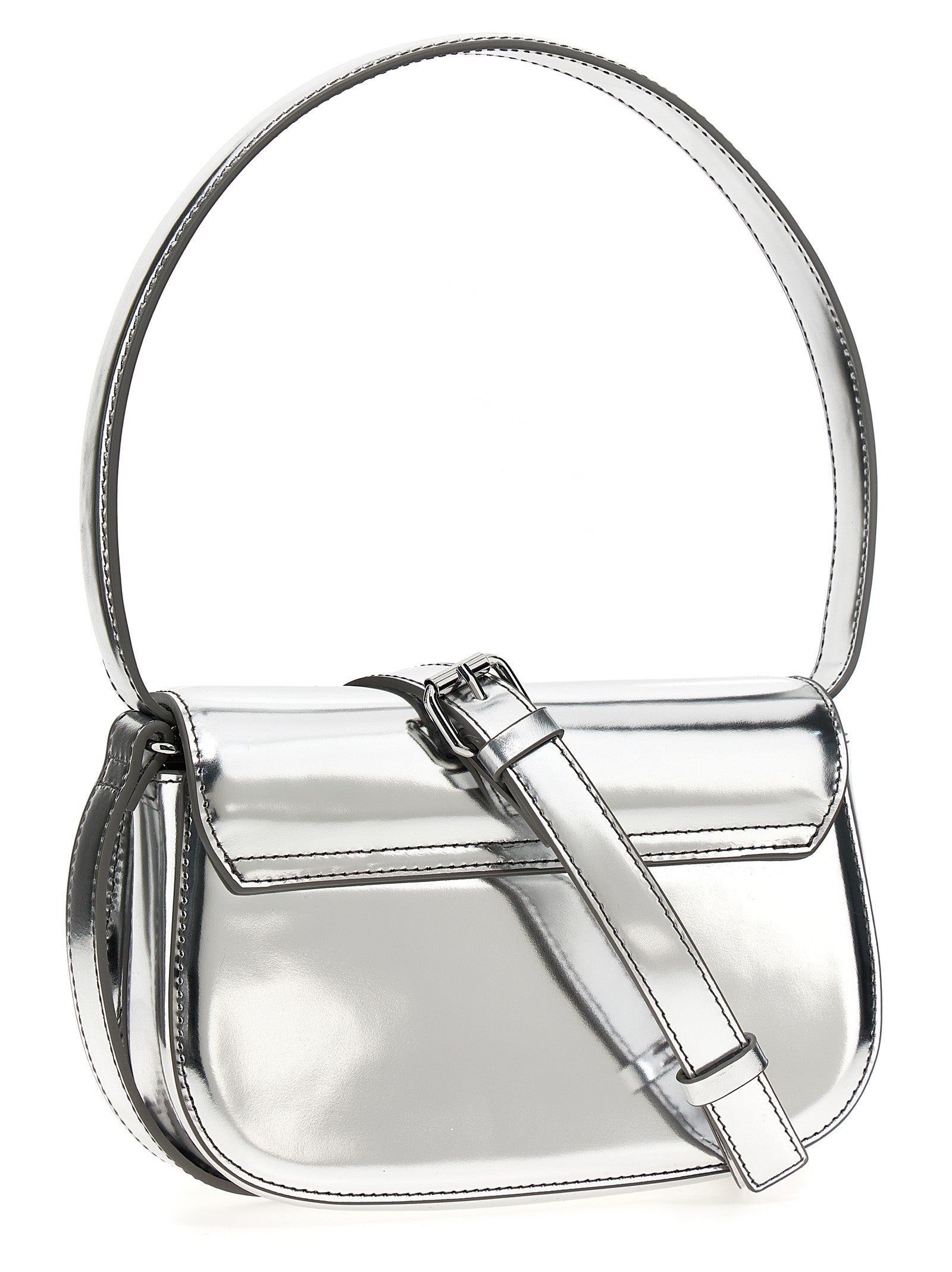 Silver Cowhide 1DR Shoulder Bag