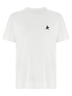 Bicolor Cotton Tee with Small Star Logo