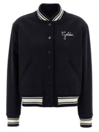 Blue Virgin Wool Dirce Bomber Jacket