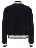 Blue Virgin Wool Dirce Bomber Jacket
