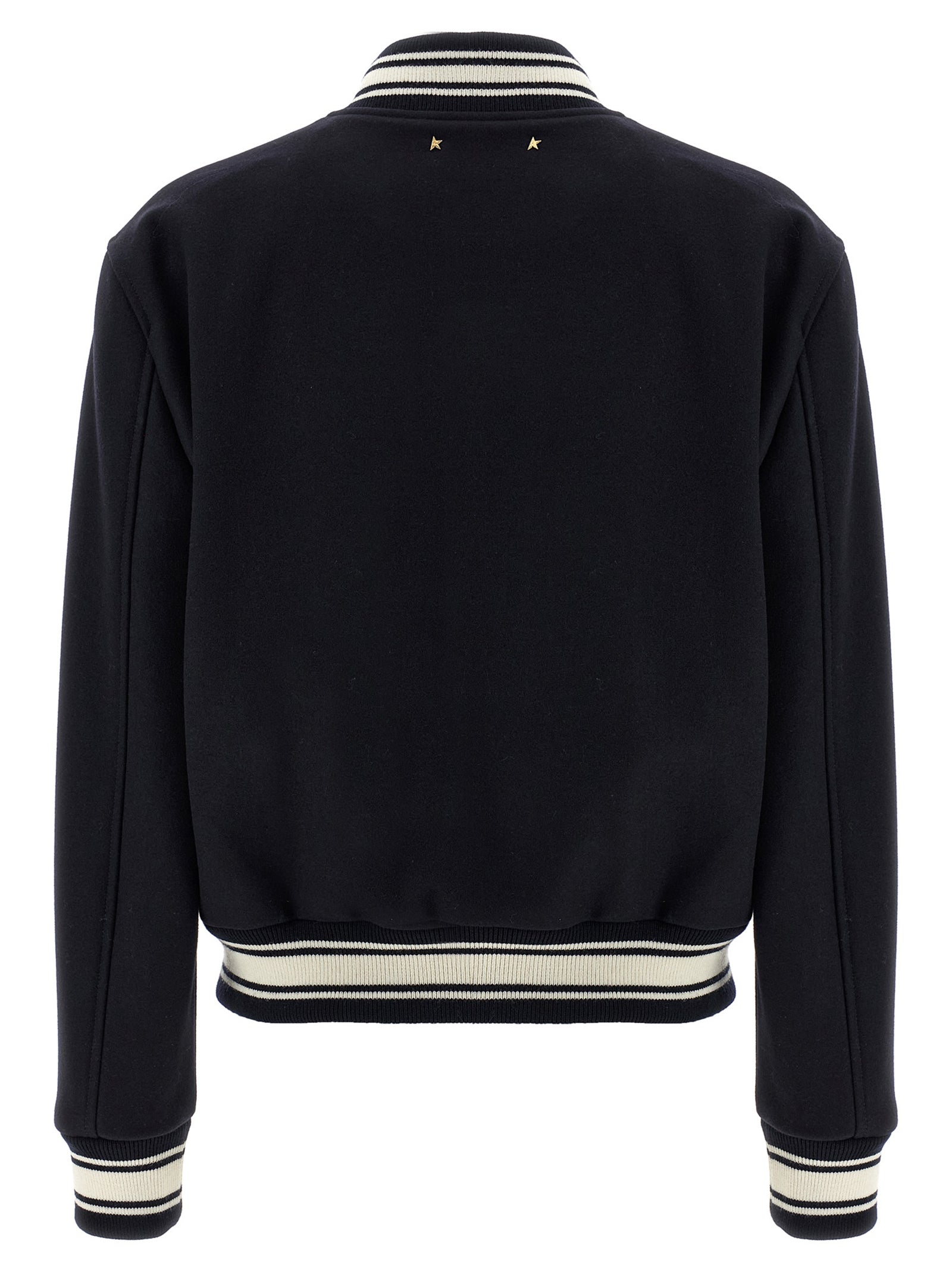 Blue Virgin Wool Dirce Bomber Jacket