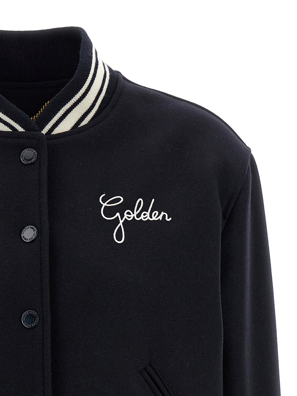 Blue Virgin Wool Dirce Bomber Jacket