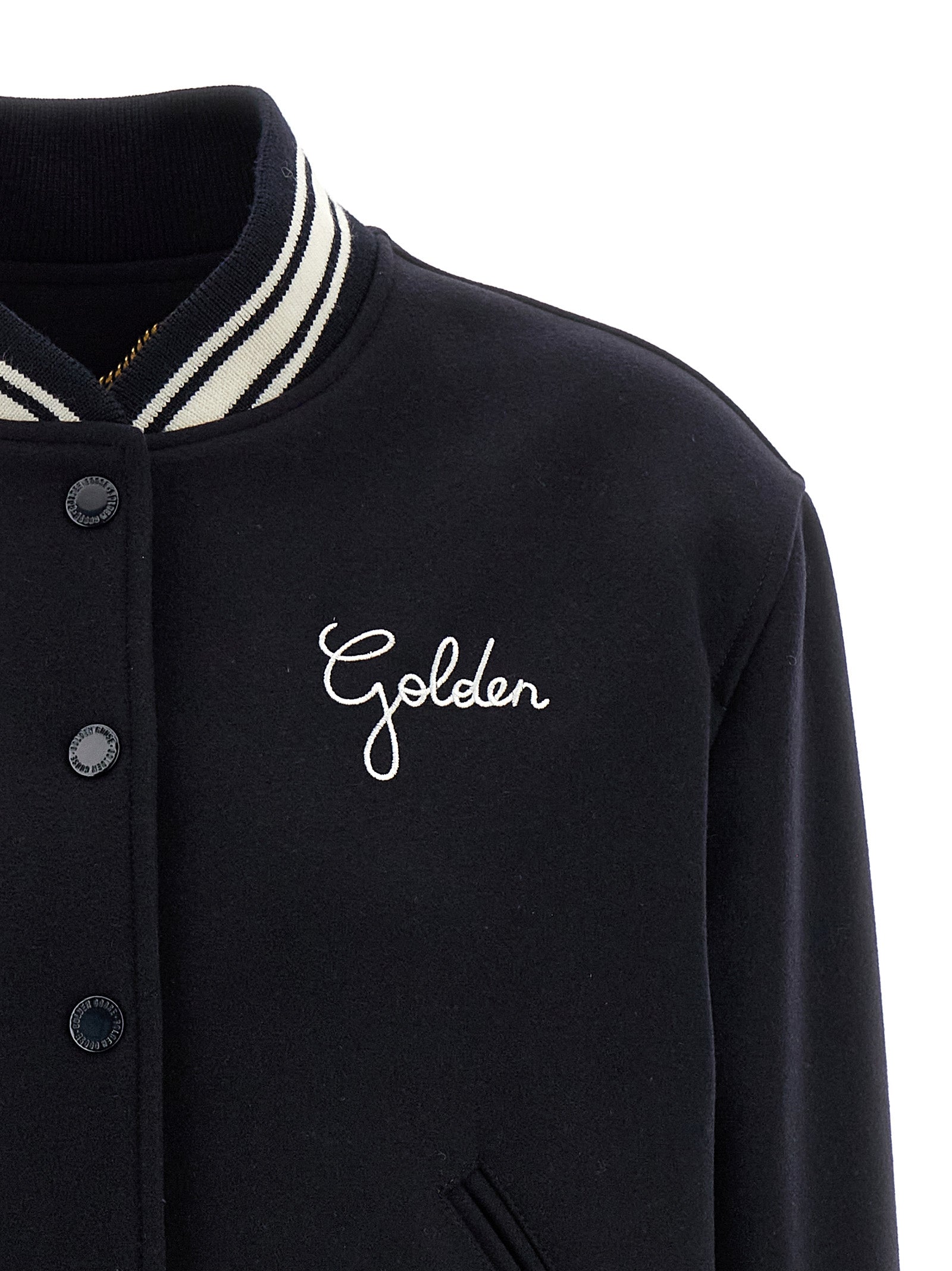 Blue Virgin Wool Dirce Bomber Jacket