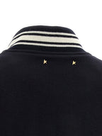 Blue Virgin Wool Dirce Bomber Jacket