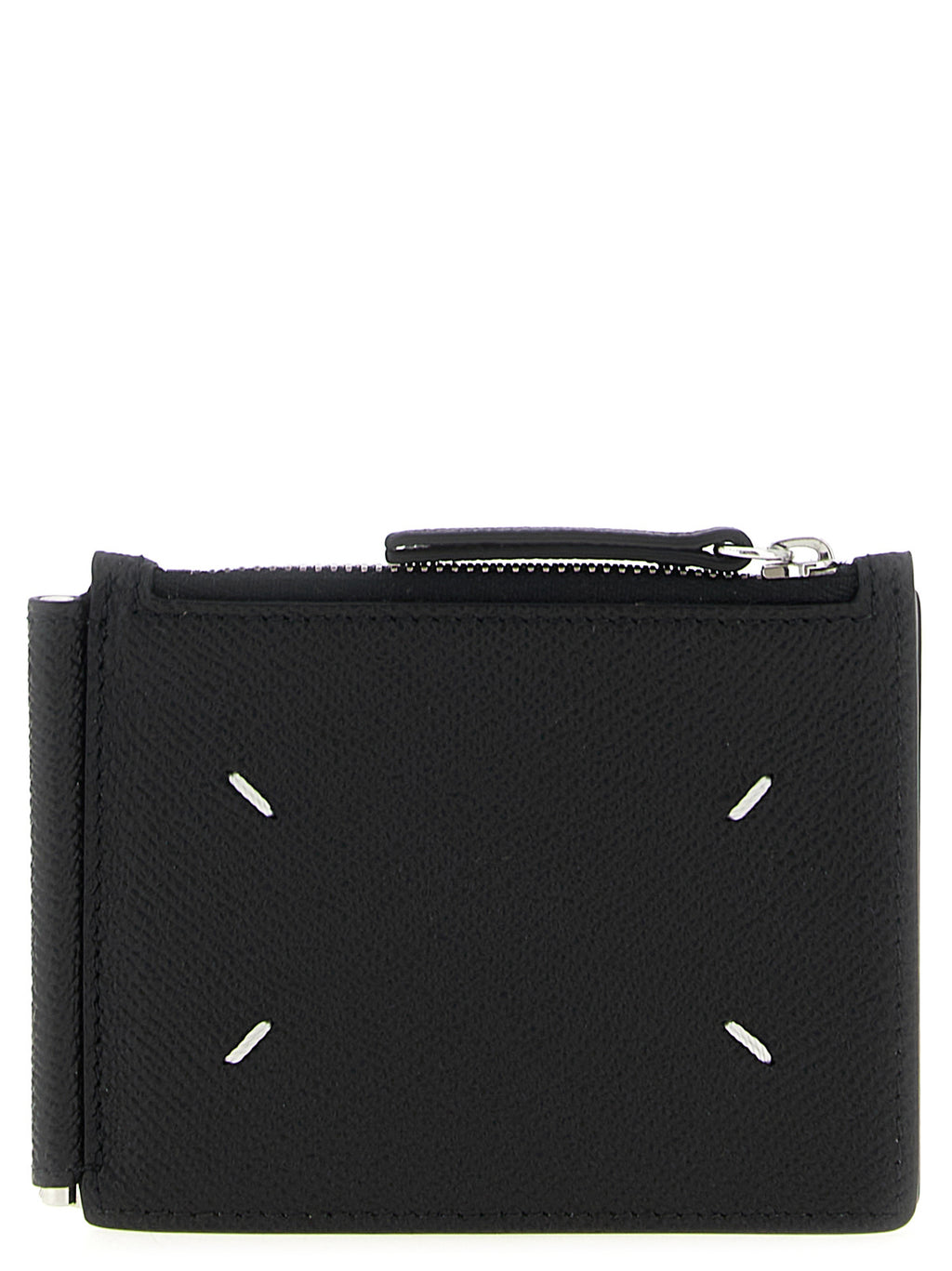 Black Leather Zip Wallet