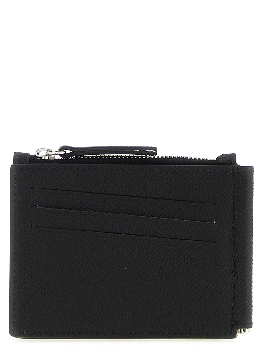 Black Leather Zip Wallet