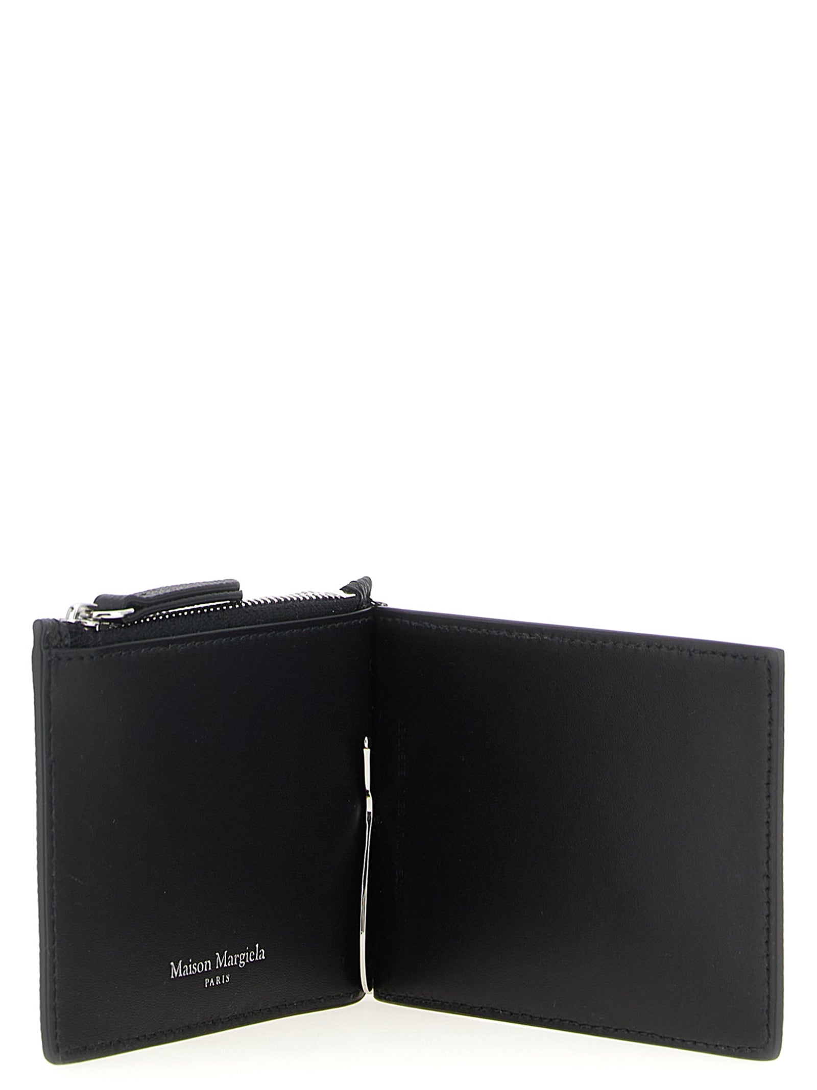 Black Leather Zip Wallet
