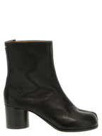 Split-Toe Nappa Leather Ankle Boots