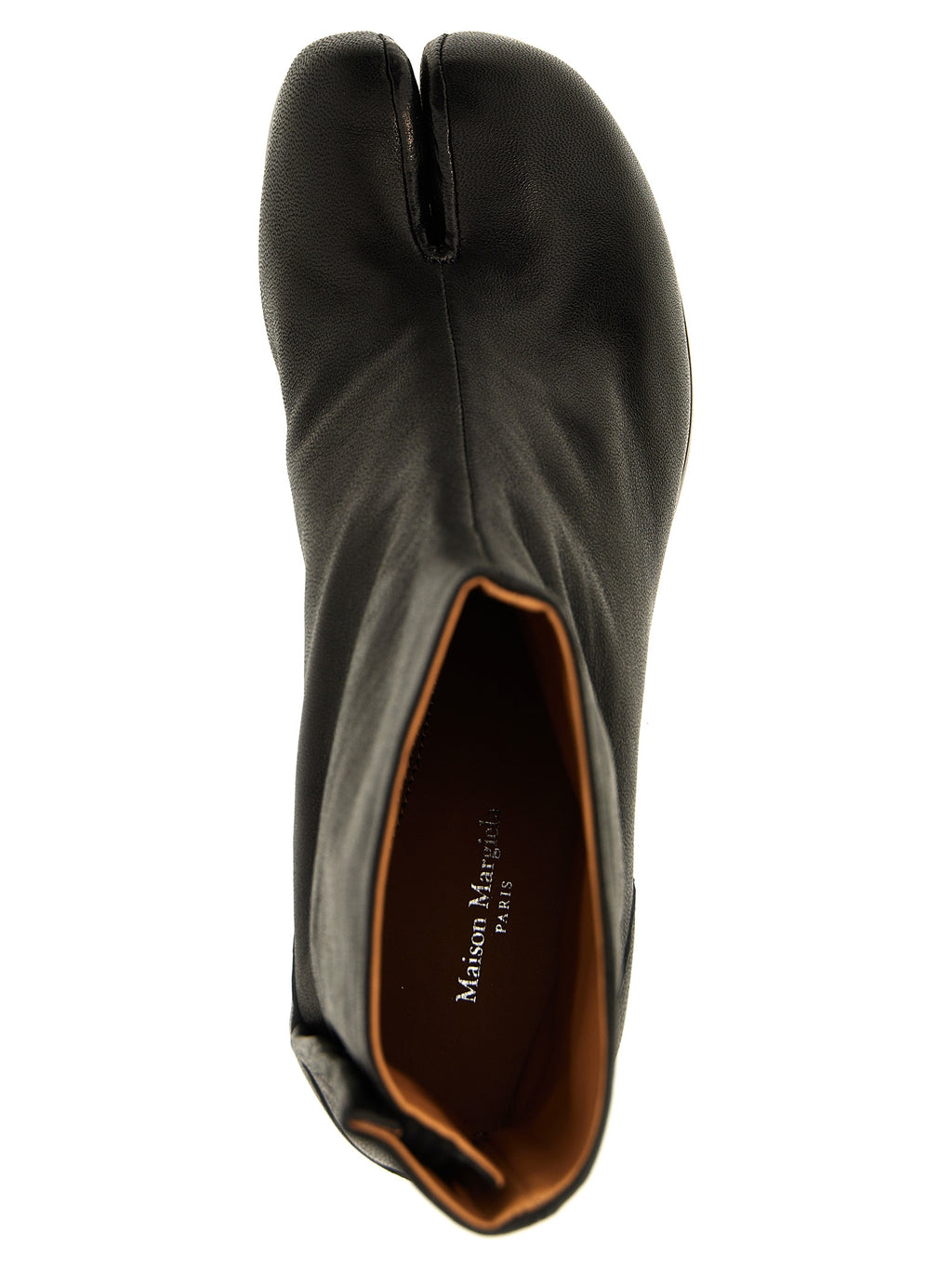 Split-Toe Nappa Leather Ankle Boots