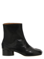 Black Nappa Leather Tabi Ankle Boots