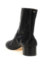 Black Nappa Leather Tabi Ankle Boots