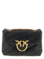 Black Lamb Leather Baby Love Puff Crossbody Bag