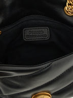 Black Lamb Leather Baby Love Puff Crossbody Bag