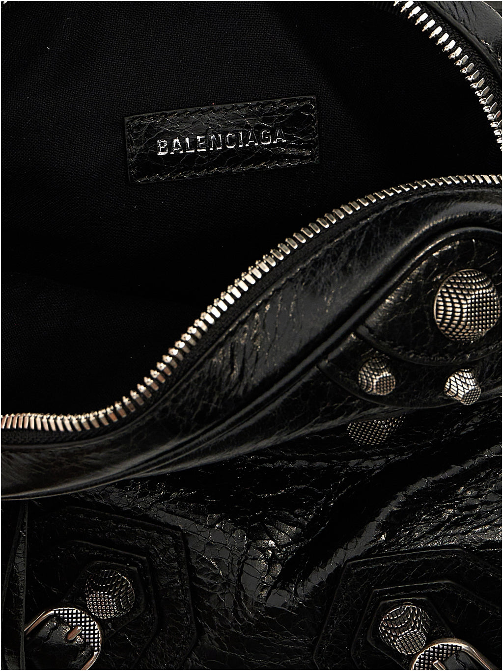Le Cagole Men Black Lamb Leather Crossbody Bag