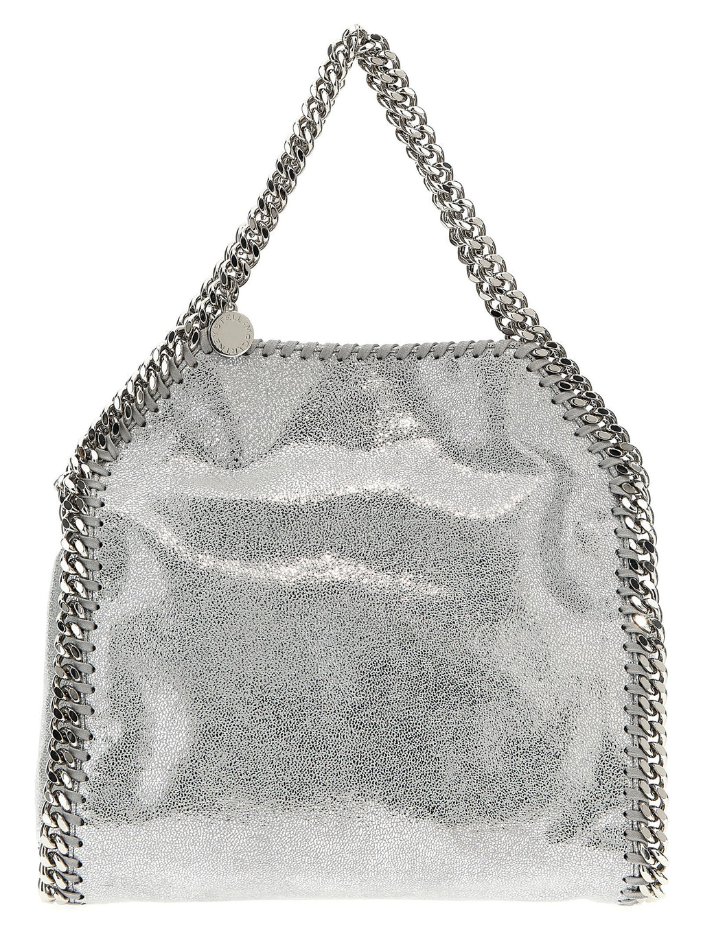 Silver Polyester Falabella Mini Handbag