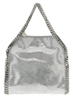 Silver Polyester Falabella Mini Handbag