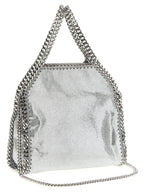 Silver Polyester Falabella Mini Handbag