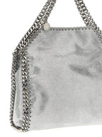 Silver Polyester Falabella Mini Handbag