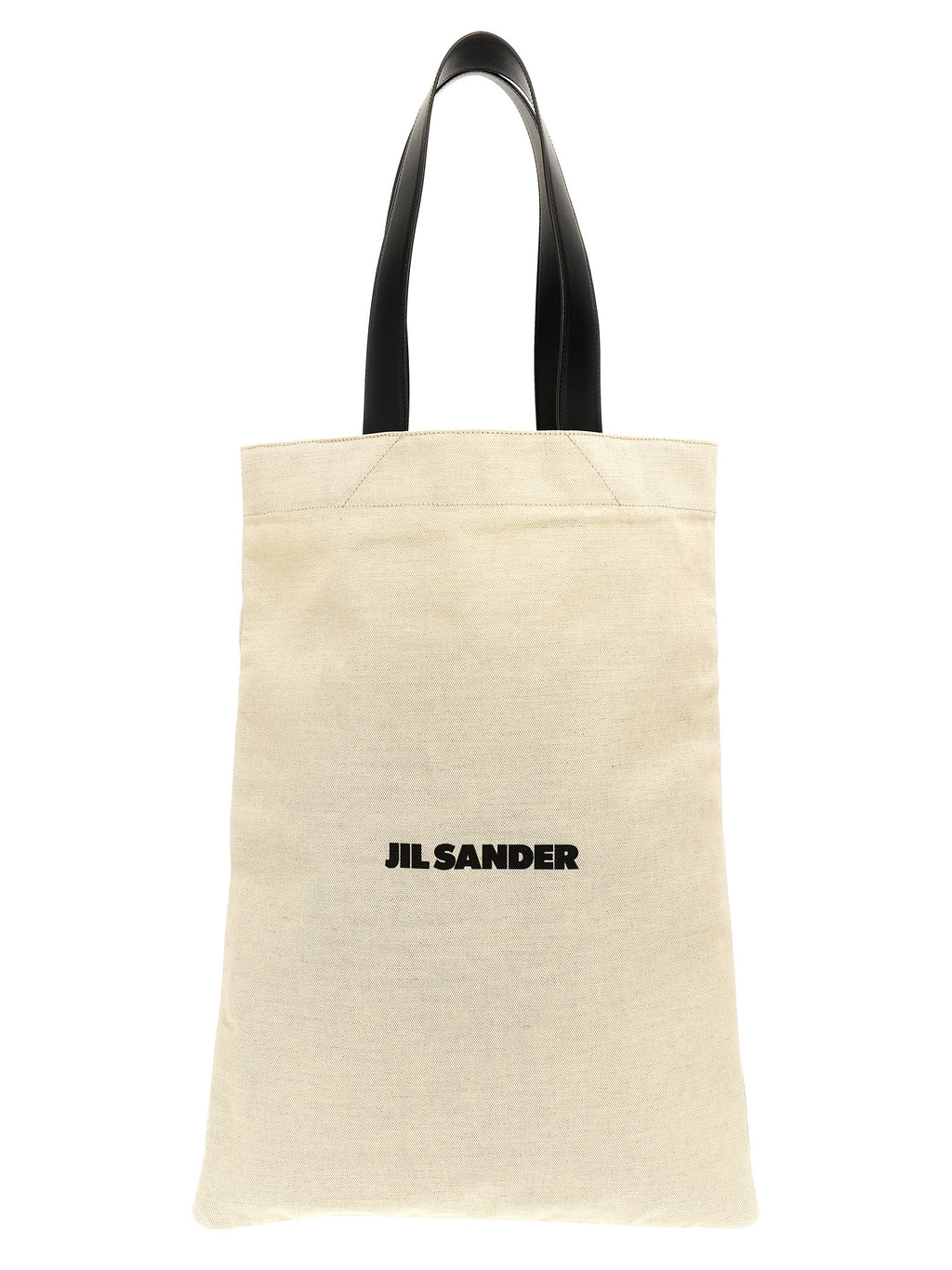Flat Shopper Tote Bag in Cotton and Linen Mix