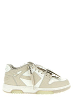 Beige Calfskin Out Of Office Low Top Sneakers