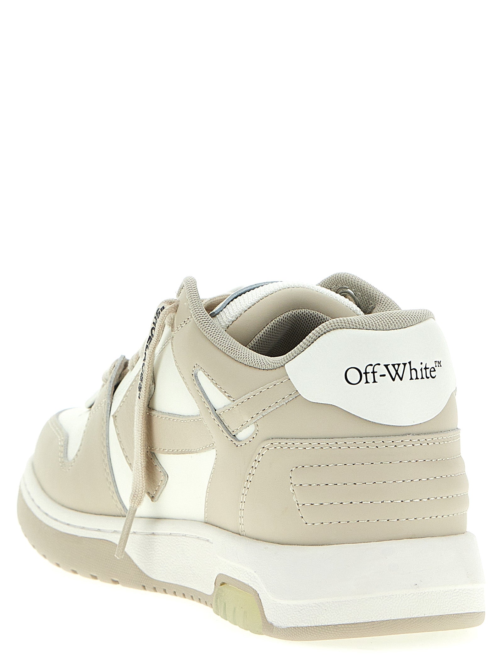 Beige Calfskin Out Of Office Low Top Sneakers