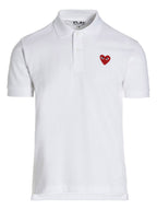White Cotton Piqué Polo