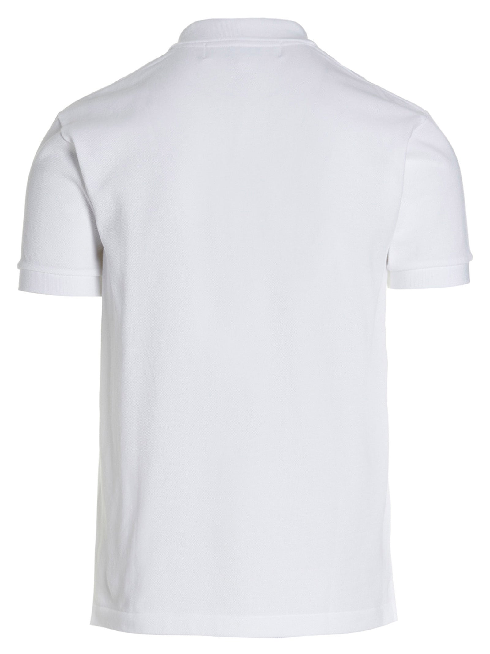 White Cotton Piqué Polo